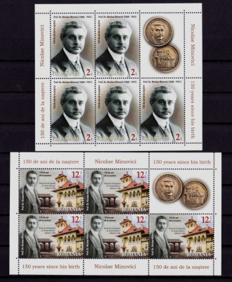 RO 2018 ,LP 2217b ,&amp;quot;Nicolae Minovici, 150 ani nastere&amp;quot;-mcoli de 5M+1 vinieta,MNH foto