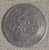 Rom&acirc;nia, 1 Leu 1881, Argint.