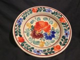 Farfurie romaneasca pictata perioada RSR anii 70 realizata la Sighisoara !