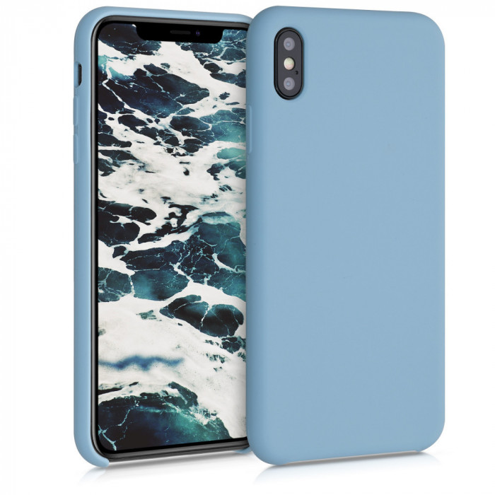 Husa pentru Apple iPhone XS Max, Silicon, Albastru, 45909.206