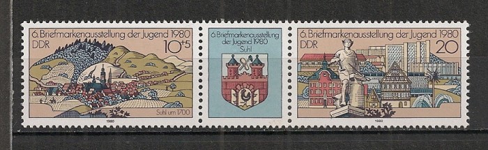 D.D.R.1980 Expozitia filatelica ptr. tineret-streif SD.470