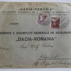 Rar! Plic cu antetul Societatii Generale de Asigurare Dacia-Romania 1930