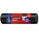 Saci menajeri Clarina 160L negri 10 buc/rola LDPE