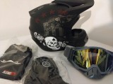 Cumpara ieftin Casca moto/enduro/atv +Ochelari+Manusi+Cagula