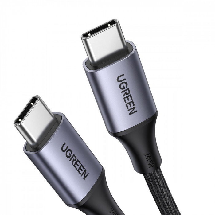 Cablu Ugreen Cablu USB Tip C - USB Tip C Power Delivery 240W 5A 2m Gri (90440 US535) 90440-UGREEN