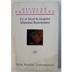CE - AI FACUT IN NOAPTEA SFANTULUI BARTOLOMEU - versuri de NICOLAE PRELIPCEANU , 1999