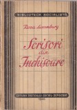 Roza Luxemburg - Scrisori din inchisoare, Carte veche, 1946, Brosata, 194 pagini, 13x20 cm