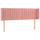 Cumpara ieftin Tablie de pat cu aripioare roz 147x16x78/88 cm catifea
