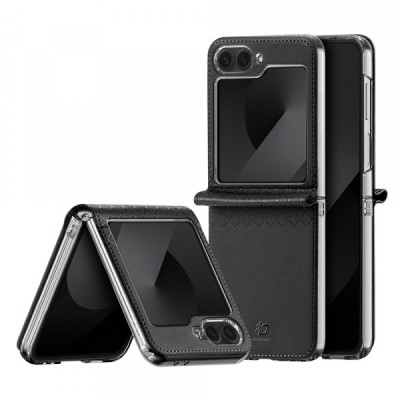 Husa pentru Samsung Galaxy Z Flip7 FE F761 / Z Flip6 F741, DUX DUCIS, Bril, Neagra foto
