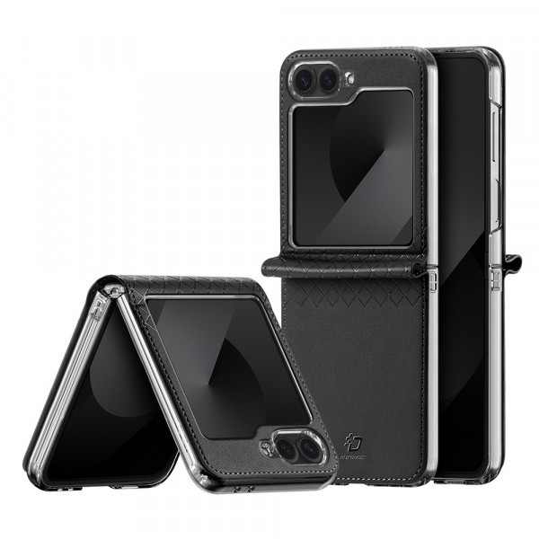 Husa pentru Samsung Galaxy Z Flip7 FE F761 / Z Flip6 F741, DUX DUCIS, Bril, Neagra