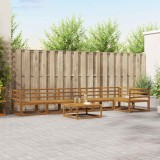 vidaXL Set de canapele de exterior 7 pcs natural Lemn Solid de Acacia 3367667