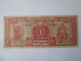 Rară! Honduras 1 Lempira 1961 in stare foarte buna