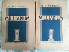 N. I. Herescu - Milliarium, doua volume, 1941 foto