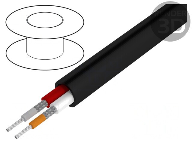 Cablu AV 2x0,08mm2 100m Negru OFC PVC