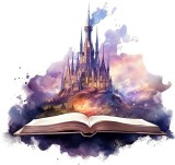 Cumpara ieftin Sticker decorativ Carte Magica, Albastru-Negru, 63 cm, 8132ST-12, Oem