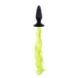Dop Anal Coada Unicorn NS Toys, Silicon, Galben, 43cm, Sex Shop