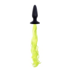 Dop anal cu coada Unicorn Tails - Yellow