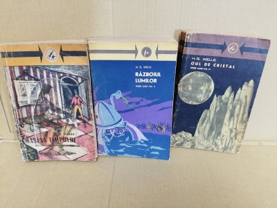 3 vol. H.G.Wells Opere alese: Oul de cristal, Razboiul lumilor, Masina timpului (deteriorata) foto