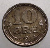 J.048 DANEMARCA CHRISTIAN IX 10 ORE 1919 ARGINT XF