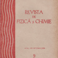 Revista De Fizica Si Chimie - Anul XXV, Nr.:9 ,SEPTEMBRIE 1988
