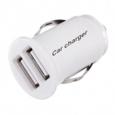 Incarcator auto RoGroup, 2xUSB, incarcare rapida 3.1A, slim fit foto