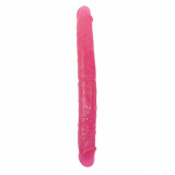 Dildo Clasic Dublu, Roz, 37.5 cm, Debra