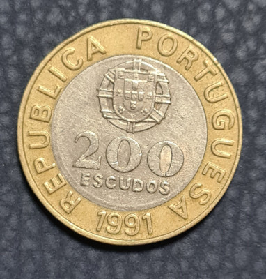 Portugalia 200 escudos 1991 Garcia de Orta foto