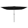 VidaXL Parasol de Grădină Negru 295 x 295 x 245 cm Poliester și oțel 42003666