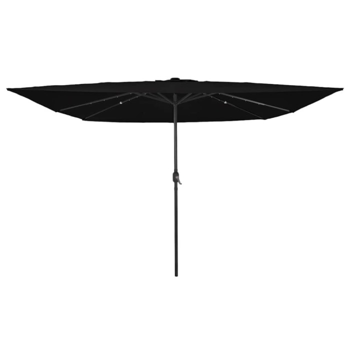 vidaXL Parasol de Grădină Negru 295 x 295 x 245 cm Poliester, Oțel