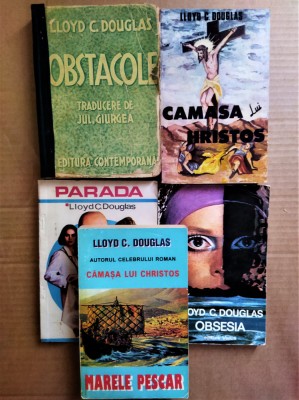 Lloyd C. Douglas 4 VOL OBSTACOLE,CAMASA LUI HRISTOS,PARADA,OBSESIA,MARELE PESCAR foto