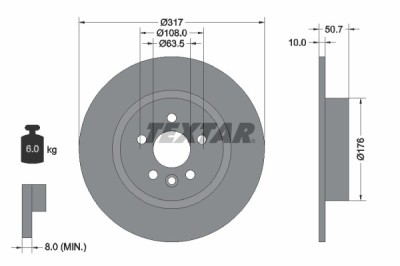 TEXTAR 92300403 PRO Disc frana foto