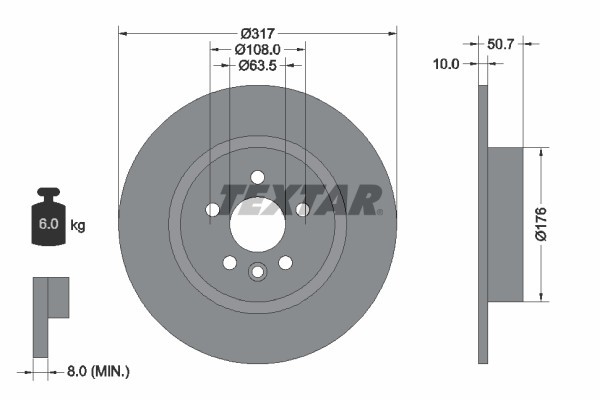 TEXTAR 92300403 PRO Disc frana