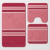 Set covorase baie 3 piese Model Liniar , Fucsia 60x100cm