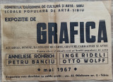 Afis Expozitie de Grafica Scoala Populara de Arta Sibiu 1967
