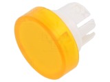 Lentilă Buton 22mm Transparent Galben Plastic