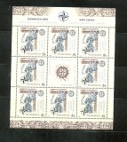 ROMANIA 2008 - SUMMITUL NATO-BUCURESTI - FOLIO ARGINT, MNH - LP 1798a, Nestampilat