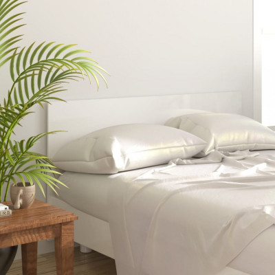 vidaXL Tăblie de pat,alb extralucios, 160x1,5x80 cm, lemn prelucrat foto