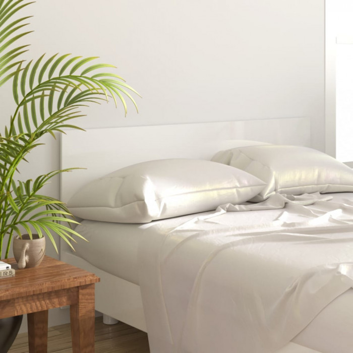 vidaXL Tăblie de pat,alb extralucios, 160x1,5x80 cm, lemn prelucrat