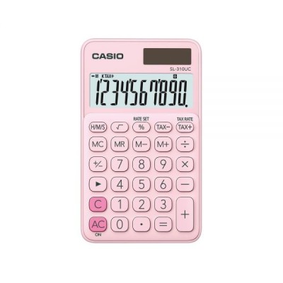 Calculator portabil 10 digits Casio SL-310UC roz foto