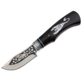 Cumpara ieftin Cutit de vanatoare IdeallStore&reg;, Ancient Scorpion, 22 cm, otel inoxidabil, negru