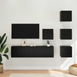 vidaXL Set comodă TV 6 pcs 60 x 30 x 30 cm Stejar Negru Lemn prelucrat 3438612