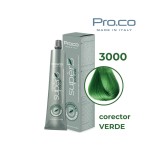 Vopsea de par profesionala fara amoniac SUPERB.COLOR 100 ml - Pro.Co - 3000 - CORECTOR VERDE