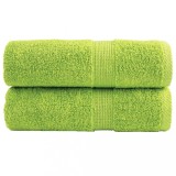 VidaXL Prosoape oaspeți premium SOLUND 2 buc. verde 30x50 cm 600 gsm