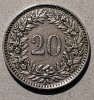 Moneda 20 rappen Elvetia - 1953, Europa