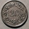 Moneda 20 rappen Elvetia - 1953