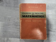 Culegere de probleme de matematici de O.Sacter