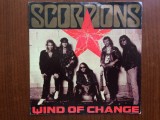 scorpions wind of change / restless nights disc single 7" vinyl muzica hard rock mercury records germany 1990 VG+