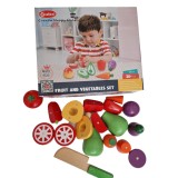 Set Fructe si Legume de Feliat din Lemn 19 piese