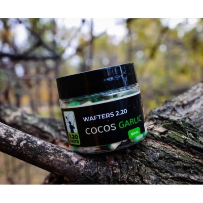 Wafter 2.20 Baits Alb-Verde, 6mm, Cocos-Usturoi, 35ml/borcan foto