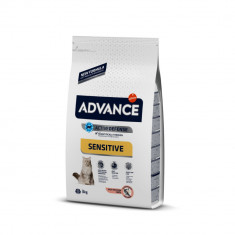 Advance Sensitive, Somon, hrană uscată pisici, sistem digestiv, 3kg